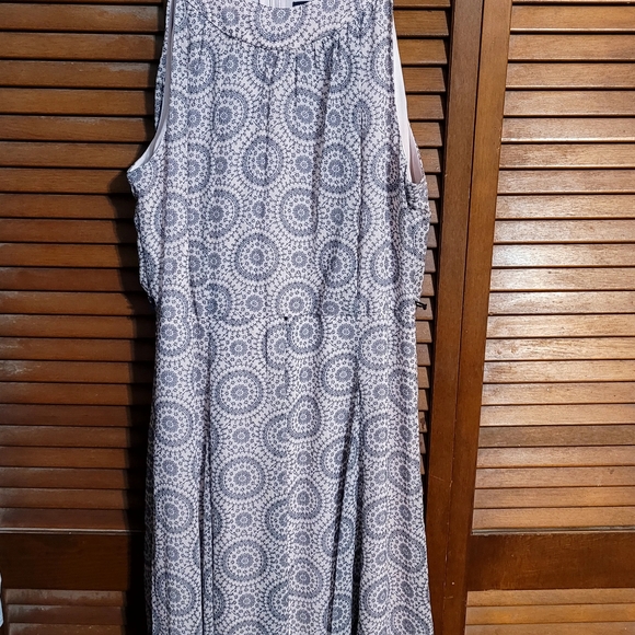 Tommy Hilfiger Very Light Pink And Black Chiffon Sleeveless Midi Sz. 8 - Picture 2 of 9